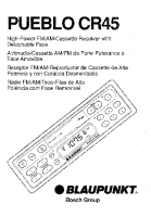 Blaupunkt Pueblo-CR-45 - Owners Manual